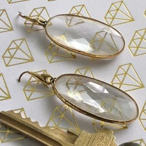 Stella Dot glass drop earrings
